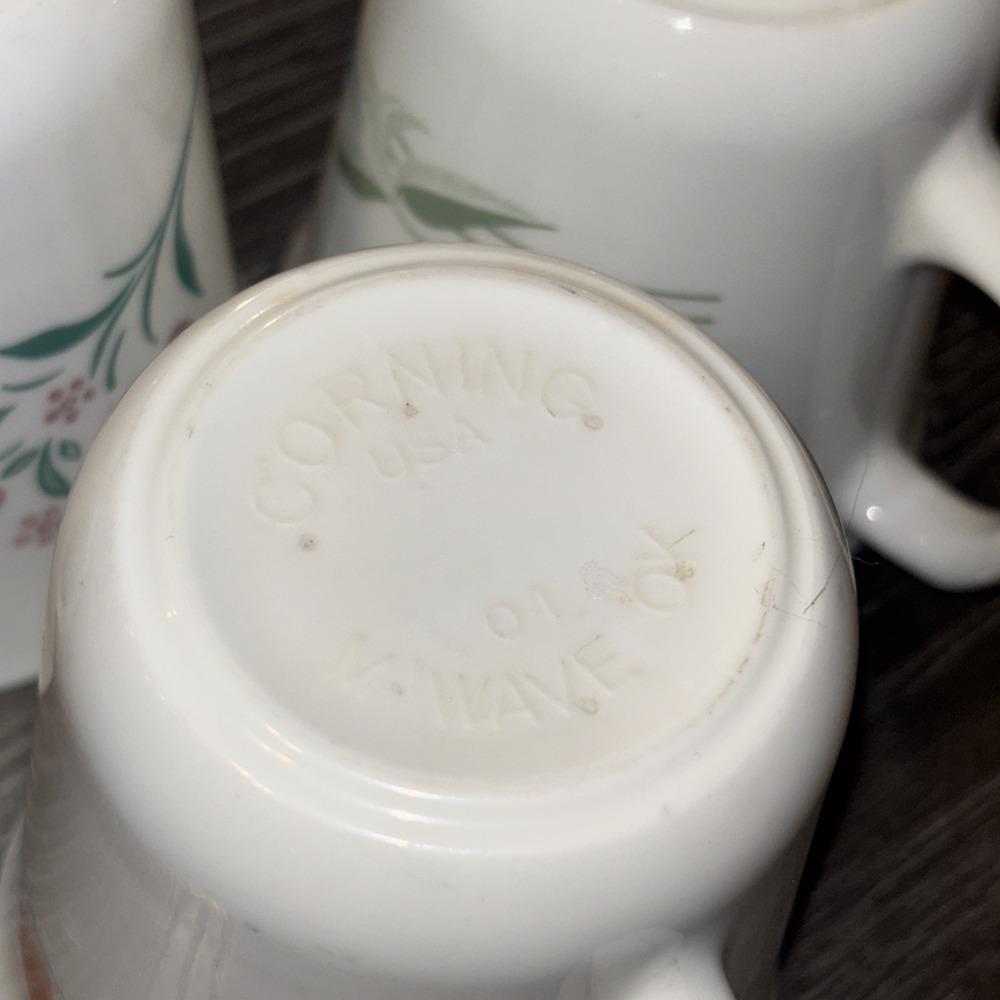 Corning Lot Of 3 Floral Mugs Great Condition Vintage‎ - Picture 8 of 10